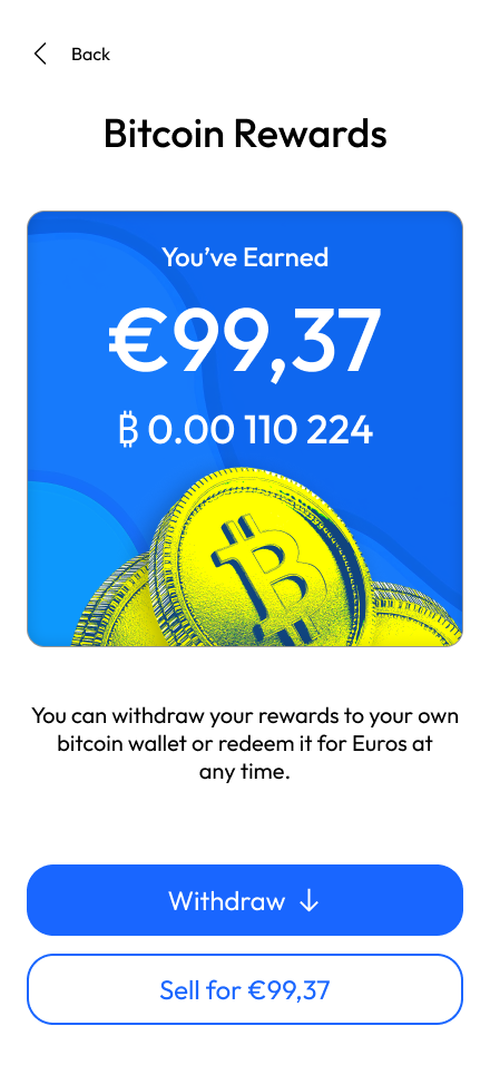 Bitcoin Rewards UI