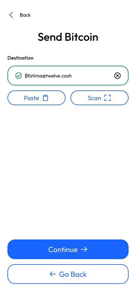 BIP-353 username input