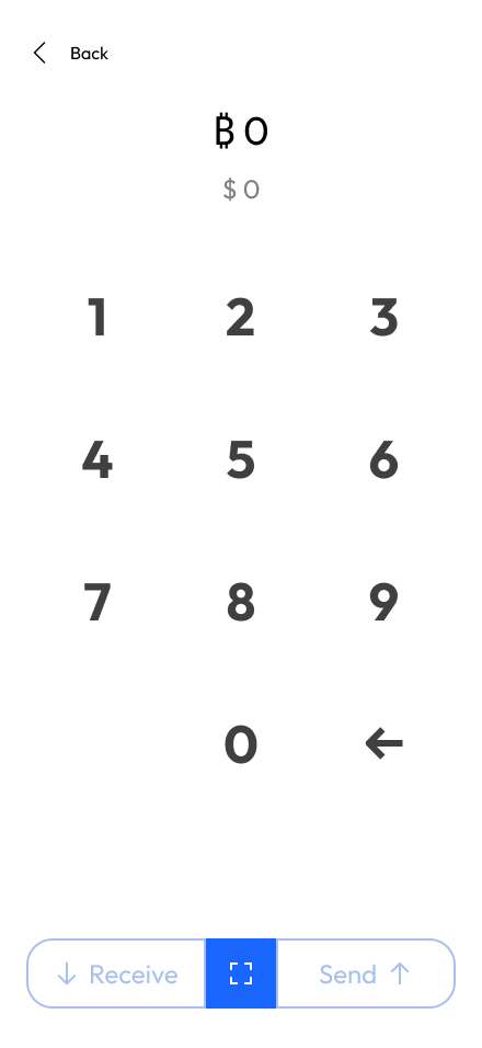 Exchange App amount input UI