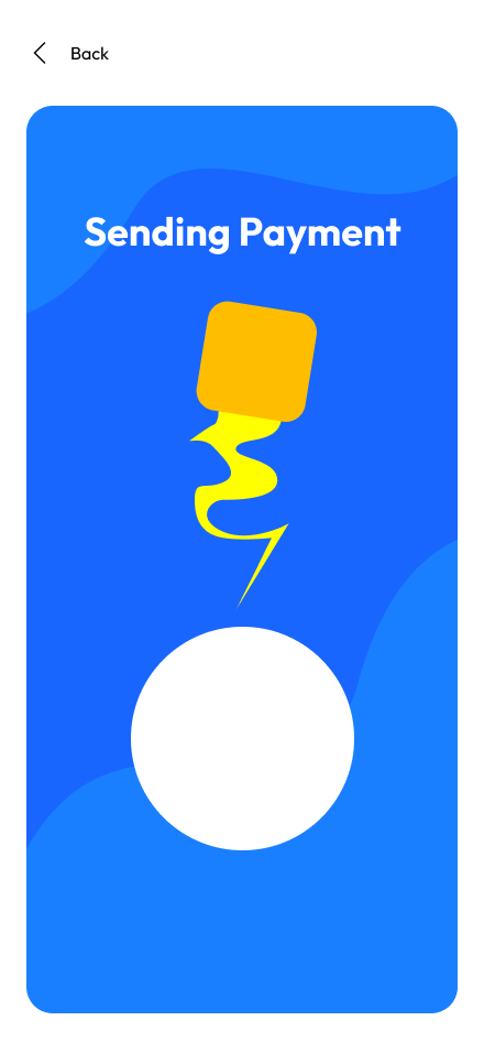 Transaction broadcast animation